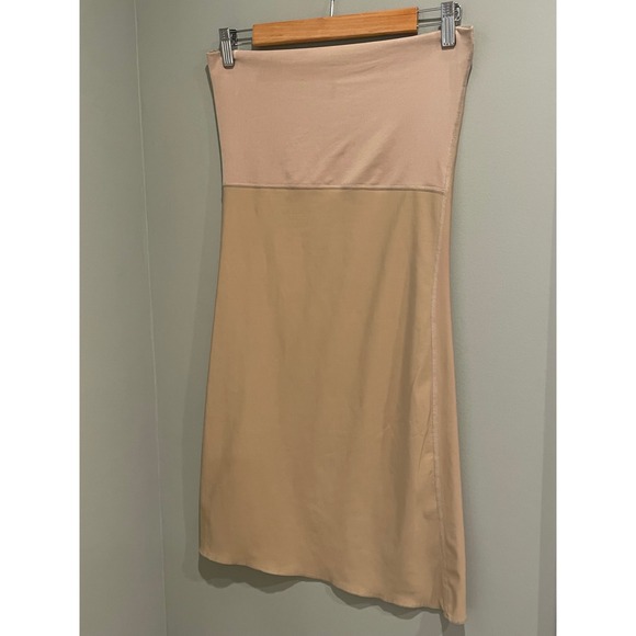 Spanx by Sara Blakely Beige Smoothing Slip Dress Womens L / Large - Picture 2 of 5